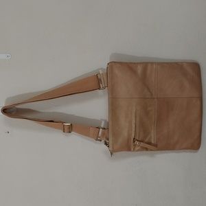 Ameri Leather Messager Bag with Cotton Shoulder Strap